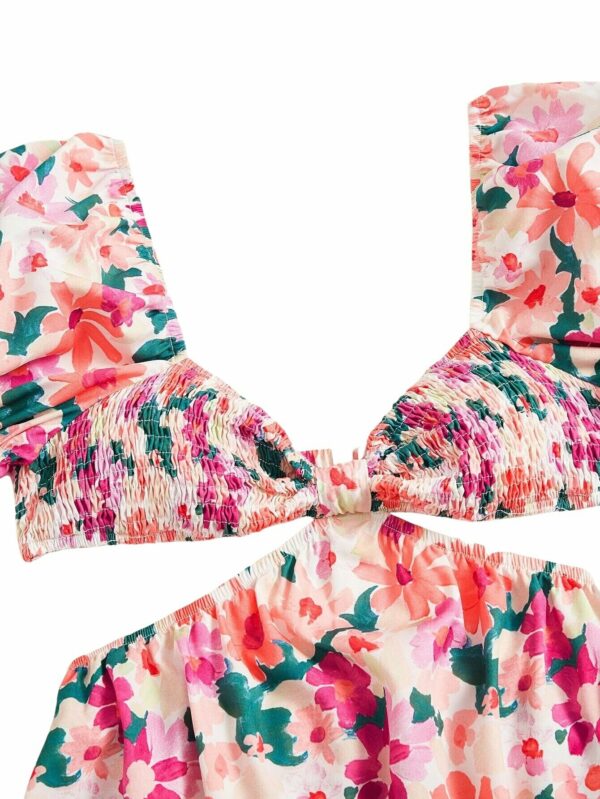 Pink Flora Dress - Imagen 3